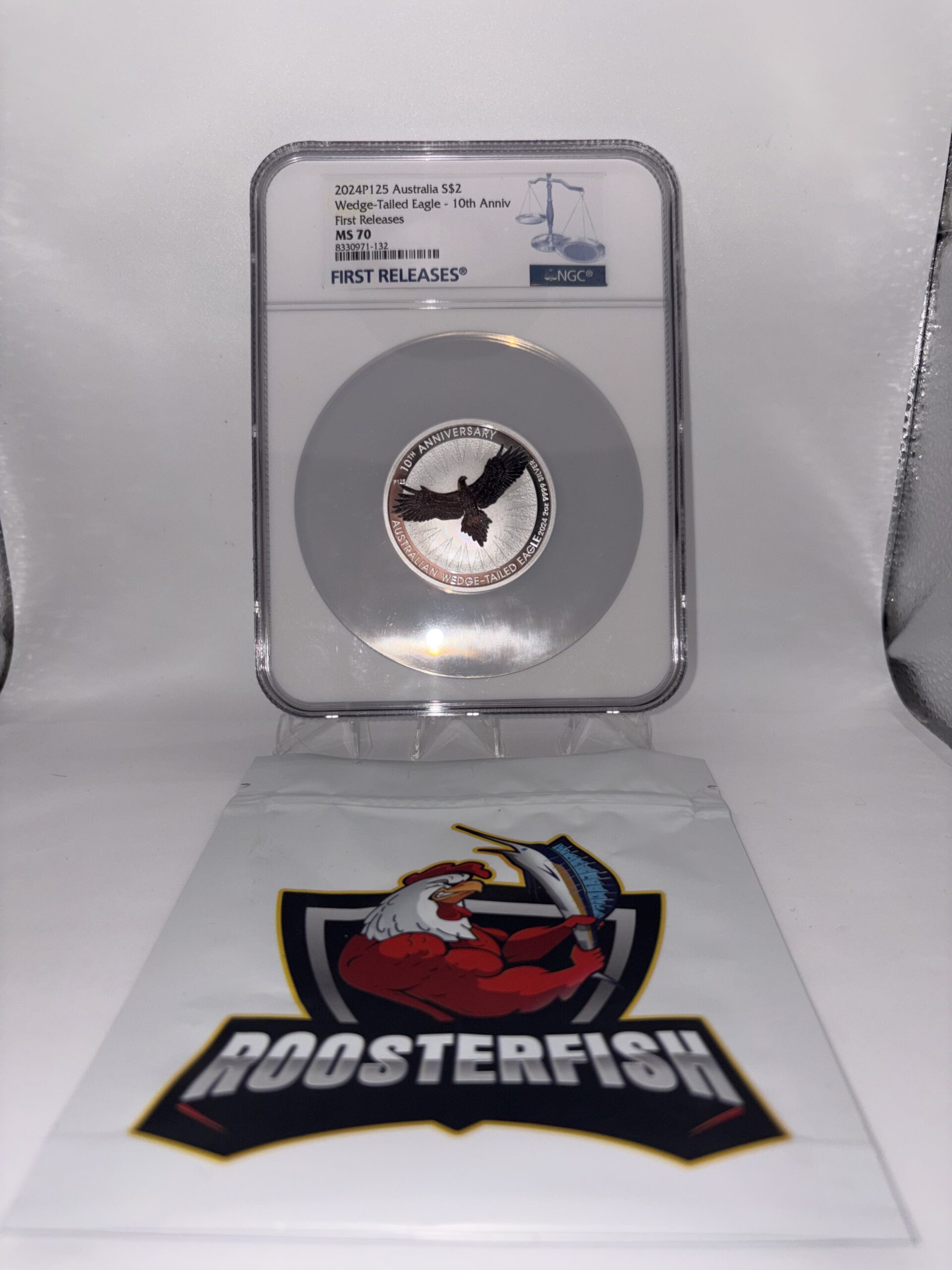 2024-P125 Australia $2 2 oz Silver Wedge-Tailed Eagle 10th Anniversary – NGC MS-70 First Releases